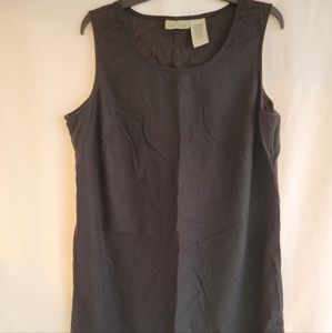 Studio Ease linen black sleeveless midi dress